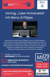 Vortrag: "Cyber-Kriminalität" mit Marco Di Filippo - Live-Hacking  IT-Sicherheit zum Staunen!