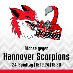 24. Spieltag: Füchse Duisburg - Hannover Scorpions