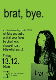 BRAT party - your last chance to go brat in 2024