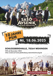 Jubiläum 10 Jahre Plettenberg Stammtischmusig - Plettenberg Stammtischmusig und Saso Avsenik