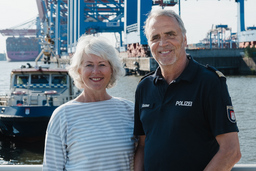 Angélique und Andreas Kästner präsentieren "Tatort Hafen  Tod im Schatten der Elbflut"