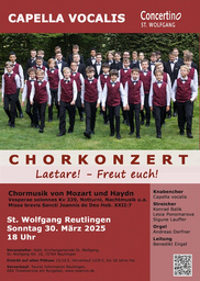 Chorkonzert - Laetare! - Freut euch! - Chormusik von Mozart und Haydn