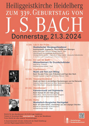 Festtag zum Geburtstag von Johann Sebastian Bach - Orgelkonzert und Mottete "Fürchte dich nicht"