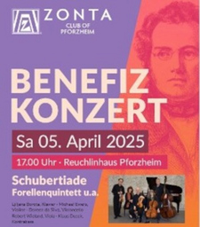 Schubertiade - Forellenquintett u.a. - Benefizkonzert des Zonta Clubs Pforzheim